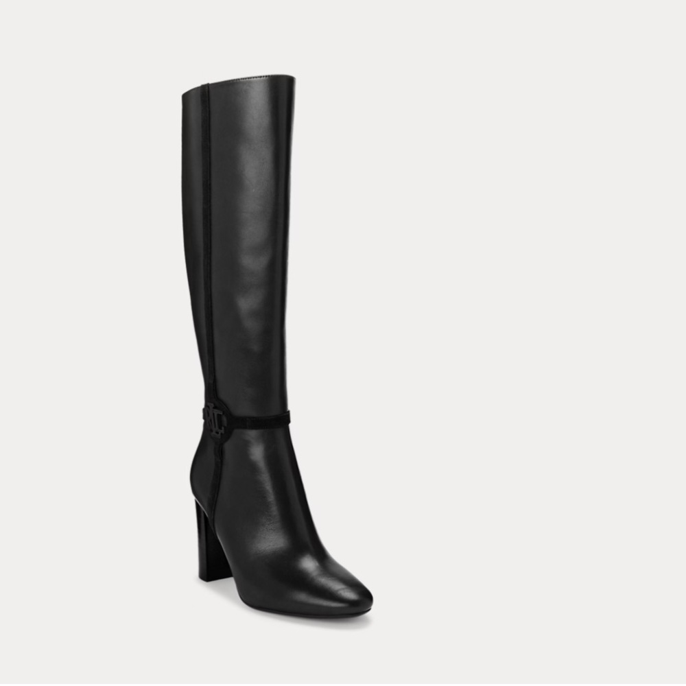 Lauren Ralph Lauren Marion burnished leather boot - Picture 2 of 7
